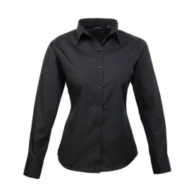 Premier hosszú ujjú női ing Poplin 105 fekete