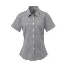 Premier rövid ujjú női ing Gingham 115 fekete-fehér kockás