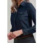 Premier hosszú ujjú női ing Jeans 155 farmerkék