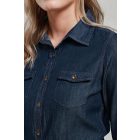 Premier hosszú ujjú női ing Jeans 155 farmerkék