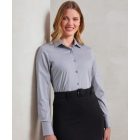 Premier hosszú ujjú női blúz Popline Stretch 115 ezüst