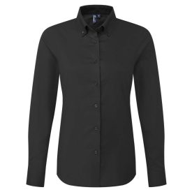Premier hosszú ujjú női ing Supreme Oxford 135 fekete
