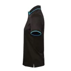 Premier női galléros póló CoolChecker 155 fekete-türkiz