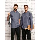 Premier uniszex séfkabát PR657 acélszürke