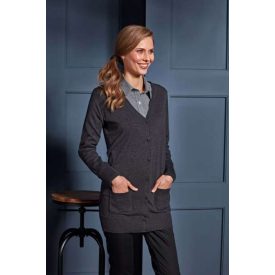 Premier női kötött kardigán Long ébenszürke