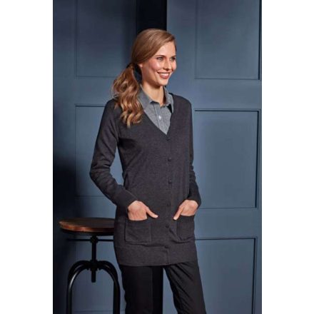 Premier női kötött kardigán Long ébenszürke