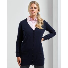 Premier női kötött kardigán Long tengerkék