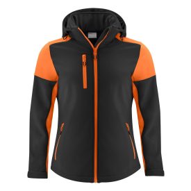 Printer női softshell dzseki Prime 280 fekete-narancssárga