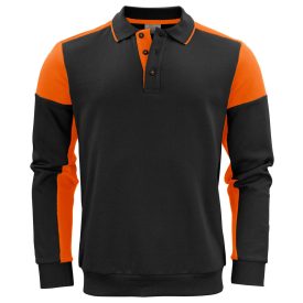   Printer pulóver Prime Polosweater Uniszex 280 fekete-narancssárga