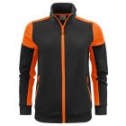 Printer női pulóver Prime Full Zip 280 fekete-narancssárga