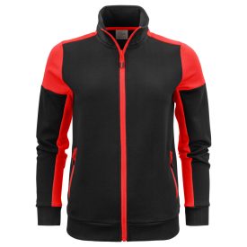 Printer női pulóver Prime Full Zip 280 fekete-piros