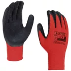 Procera latexhab mártott kesztyű X-Latos piros-fekete