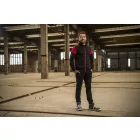 Printer pulóver Prime Full Zip 280 fekete-piros