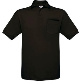 B&C galléros póló Safran Pocket 180 fekete