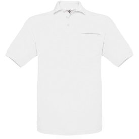 B&C galléros póló Safran Pocket 180 fehér