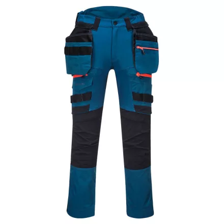 Portwest női munkásnadrág Holster DX4 270 metro kék-fekete-narancs