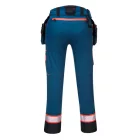 Portwest női munkásnadrág Holster DX4 270 metro kék-fekete-narancs