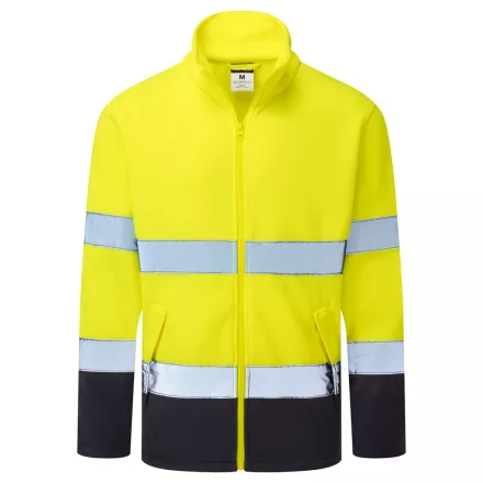 Portwest polár pulóver Essential 250 Hi-Vis sárga-tengerkék