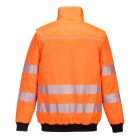 Portwest 3 az 1-ben pilóta kabát PW3 Hi-Vis narancs-fekete