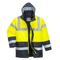   Portwest jól láthatósági kabát Kontraszt Traffic fluo-sárga-tengerkék