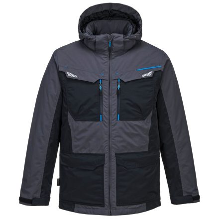 Portwest téli kabát WX3 mole szürke-fekete-kék