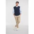 Russell kötött mellény V-Neck tengerkék