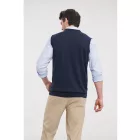 Russell kötött mellény V-Neck tengerkék