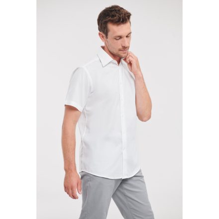 Russell rövid ujjú ing Easy Care Tailored Oxford 130 fehér