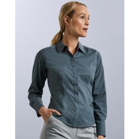 Russell hosszú ujjú női ing Poplin 110 fekete