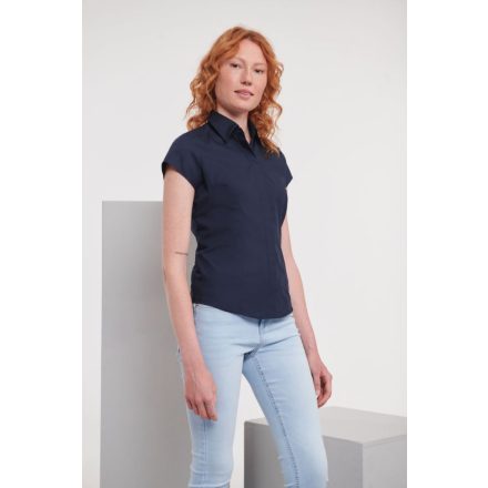 Russell rövid ujjú női ing Poplin 110 tengerkék