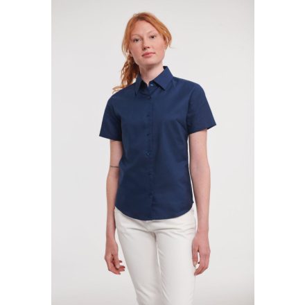 Russell rövid ujjú női ing Oxford 135 tengerkék