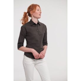 Russell 3/4 ujjú női ing Tailored Blouse 140 barna