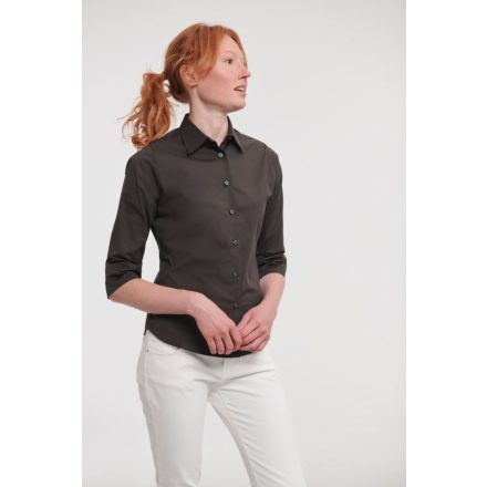 Russell 3/4 ujjú női ing Tailored Blouse 140 barna