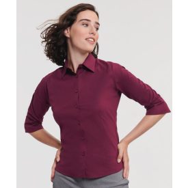 Russell 3/4 ujjú női ing Tailored Blouse 140 bordó