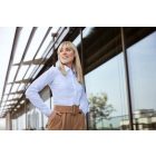 Russell hosszú ujjú női ing Herringbone Shirt LS 130 fehér