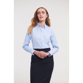   Russell hosszú ujjú női ing Herringbone Shirt LS 130 világoskék