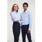 Russell hosszú ujjú női ing Herringbone Shirt LS 130 világoskék