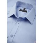 Russell rövid ujjú ing Herringbone 130 világoskék