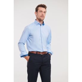 Russell Herringbone Contrast Shirt LSL