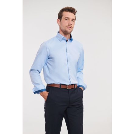 Russell Herringbone Contrast Shirt LSL