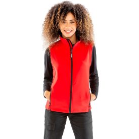 Result női mellény Soft Shell Bodywarmer 280 piros-fekete