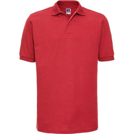 Russell galléros póló Hard Wearing Polo Shirt 215 élénk piros