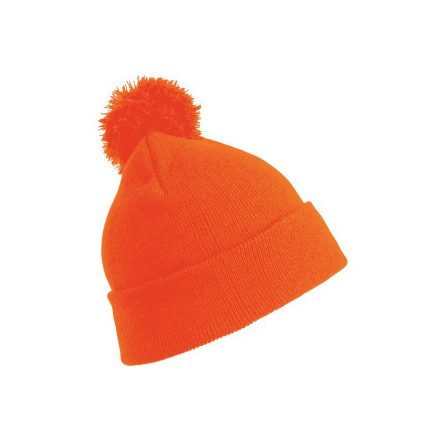 Result gyerek sapka Pom Pom neon narancs