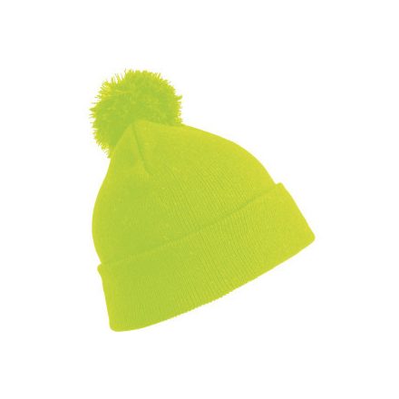 Result gyerek sapka Pom Pom neon zöld