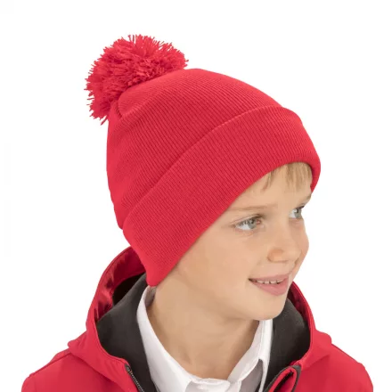 Result gyerek sapka Pom Pom piros