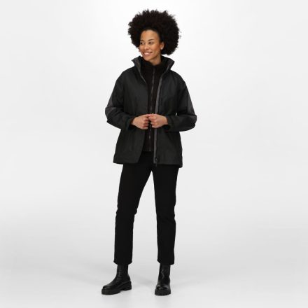 Regatta 3 az 1-ben női kabát Defender III 200 fekete-szürke