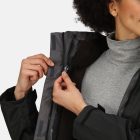 Regatta 3 az 1-ben női kabát Defender III 200 fekete-szürke