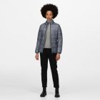 Regatta női dzseki Firedown Baffled melírozott szürke-fekete