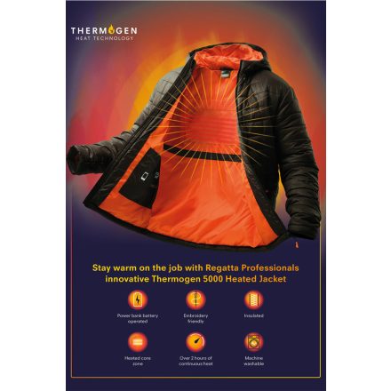 Regatta dzseki Thermogen WarmLoft Heated fekete-narancs