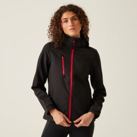 Regatta női softshell dzseki Venturer 300 fekete-piros